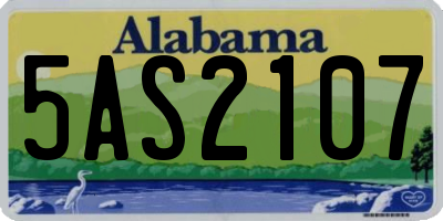 AL license plate 5AS2107