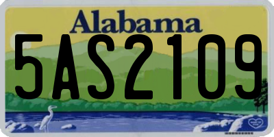 AL license plate 5AS2109