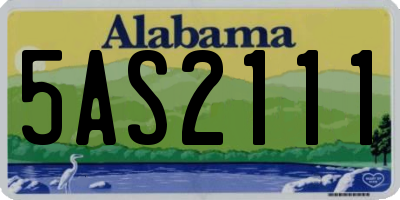 AL license plate 5AS2111