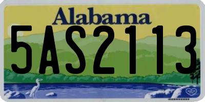 AL license plate 5AS2113