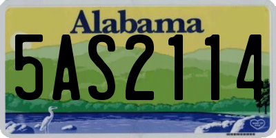 AL license plate 5AS2114