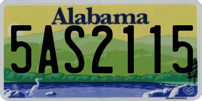 AL license plate 5AS2115