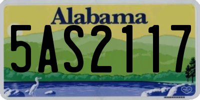 AL license plate 5AS2117
