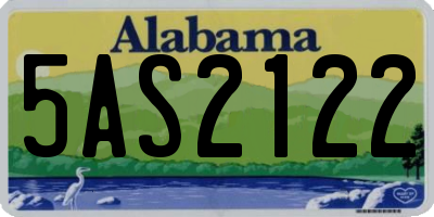 AL license plate 5AS2122