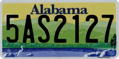 AL license plate 5AS2127