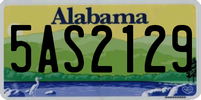 AL license plate 5AS2129