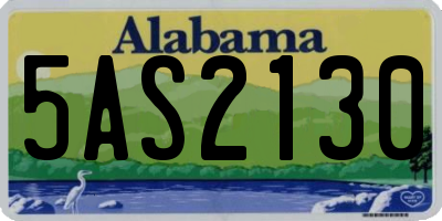 AL license plate 5AS2130