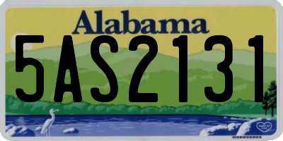 AL license plate 5AS2131