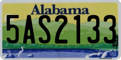 AL license plate 5AS2133