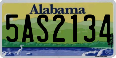 AL license plate 5AS2134