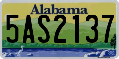 AL license plate 5AS2137