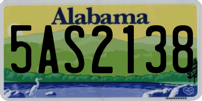 AL license plate 5AS2138