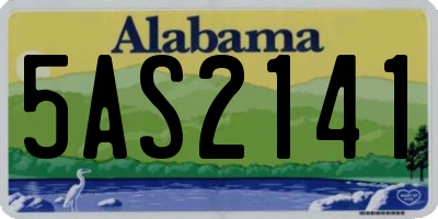 AL license plate 5AS2141