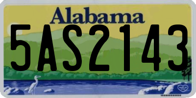 AL license plate 5AS2143