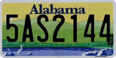 AL license plate 5AS2144
