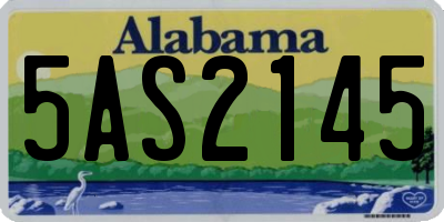 AL license plate 5AS2145