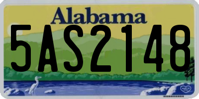 AL license plate 5AS2148