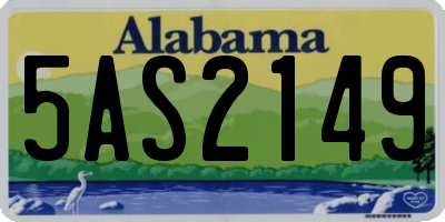 AL license plate 5AS2149