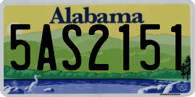 AL license plate 5AS2151