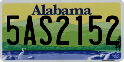 AL license plate 5AS2152