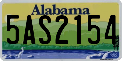 AL license plate 5AS2154