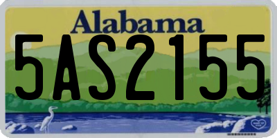 AL license plate 5AS2155