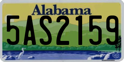AL license plate 5AS2159