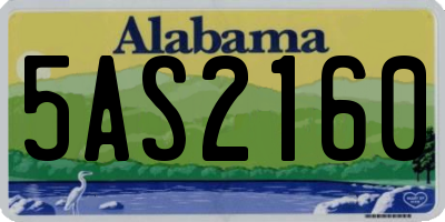 AL license plate 5AS2160