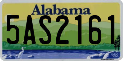 AL license plate 5AS2161