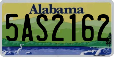 AL license plate 5AS2162
