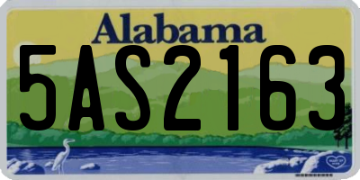 AL license plate 5AS2163