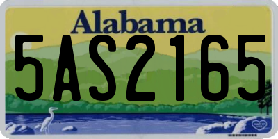 AL license plate 5AS2165