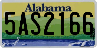 AL license plate 5AS2166
