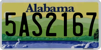 AL license plate 5AS2167