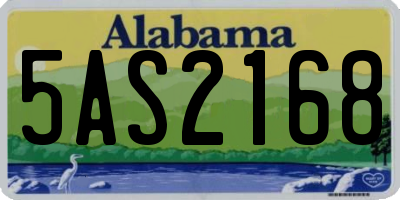 AL license plate 5AS2168
