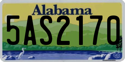 AL license plate 5AS2170