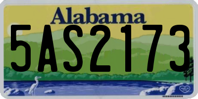 AL license plate 5AS2173
