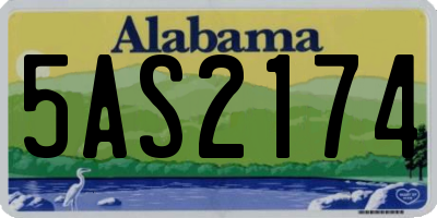 AL license plate 5AS2174