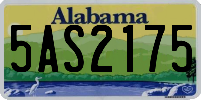 AL license plate 5AS2175