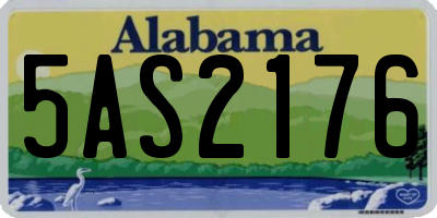 AL license plate 5AS2176