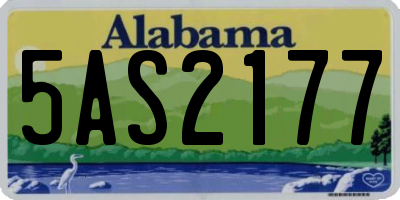 AL license plate 5AS2177