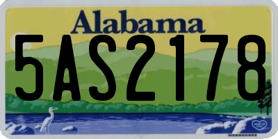 AL license plate 5AS2178
