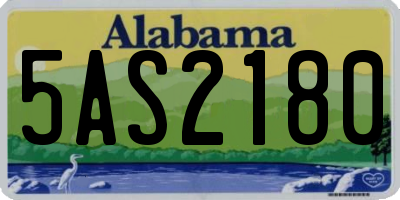 AL license plate 5AS2180
