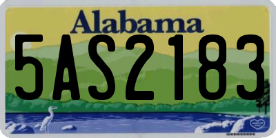 AL license plate 5AS2183