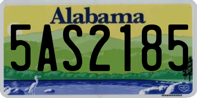 AL license plate 5AS2185