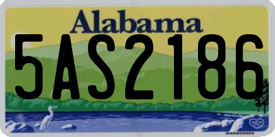 AL license plate 5AS2186
