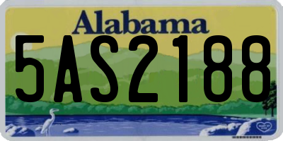 AL license plate 5AS2188