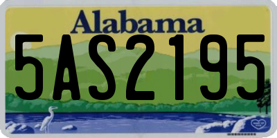 AL license plate 5AS2195