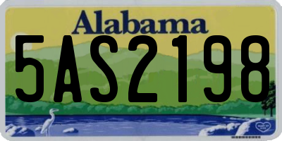 AL license plate 5AS2198