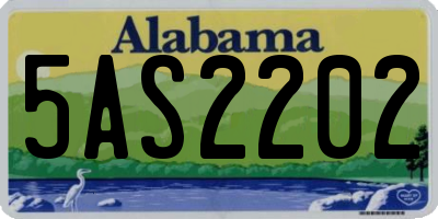 AL license plate 5AS2202
